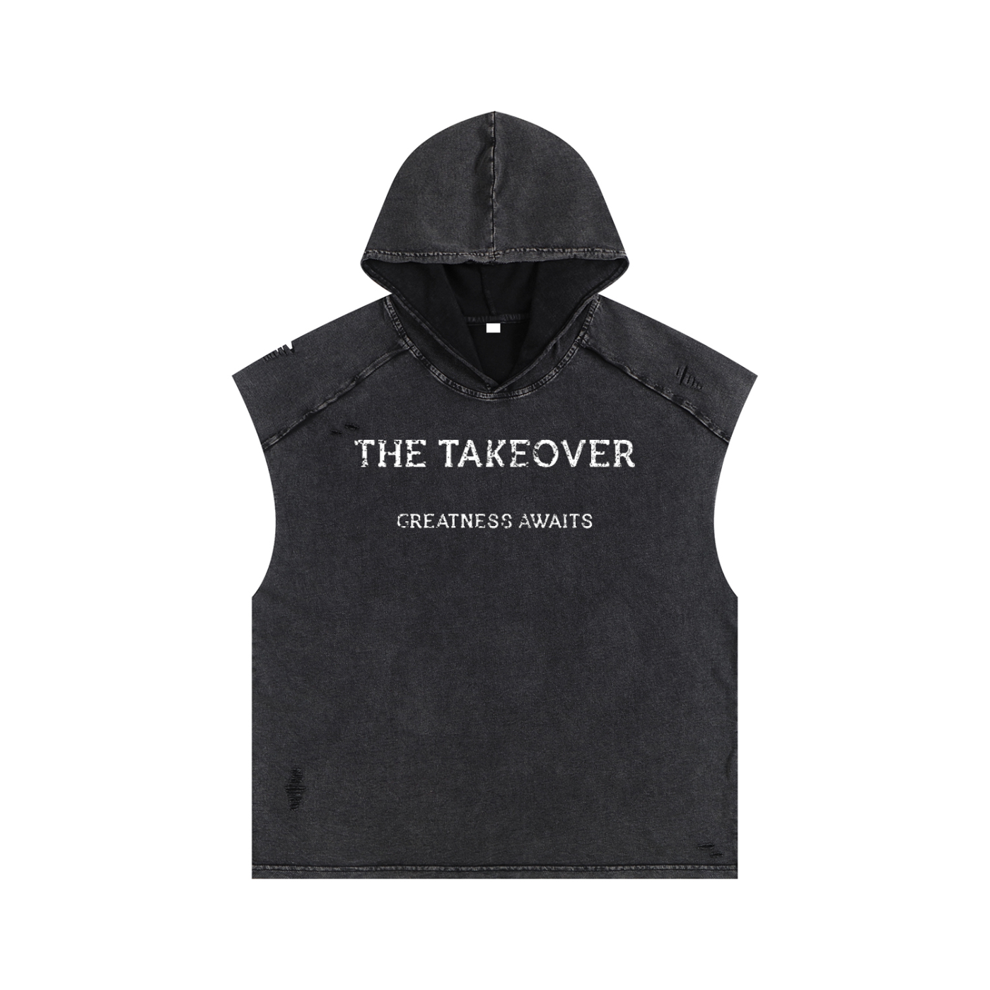 Snow Washed Boxy Hooded Tank Top