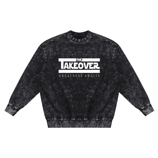 Snow Washed Hand-Frayed Sweatshirt
