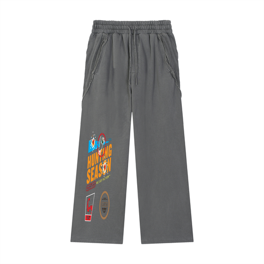 Snow Washed Tape Raw Edge Sweatpants