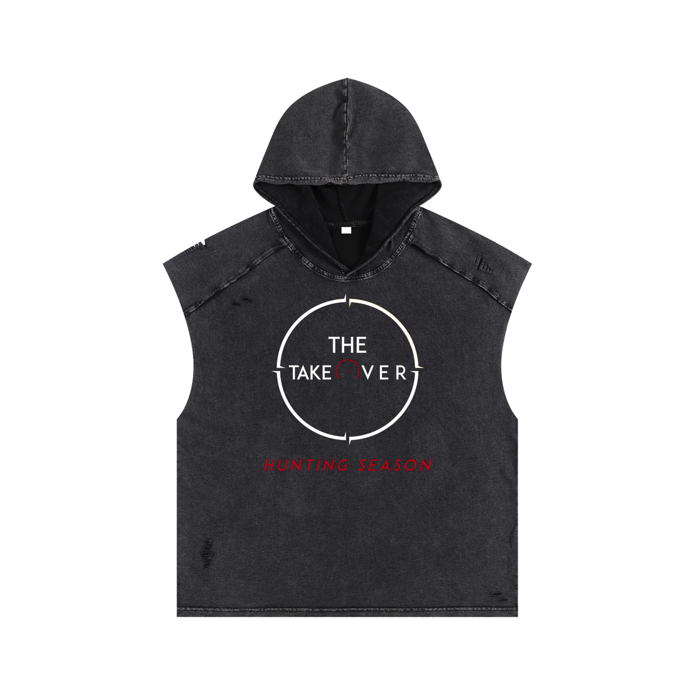 Snow Washed Boxy Hooded Tank Top